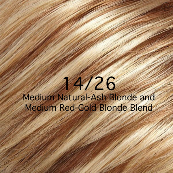 14/26 Medium Natural-Ash Blonde and Medium Red-Gold Blonde Blend